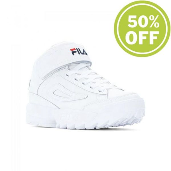Fila D2 Disruptor Mid Wmn Women's Sneakers - White,NZ 92-29376
